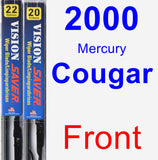 Front Wiper Blade Pack for 2000 Mercury Cougar - Vision Saver