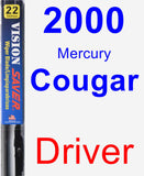 Driver Wiper Blade for 2000 Mercury Cougar - Vision Saver