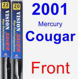 Front Wiper Blade Pack for 2001 Mercury Cougar - Vision Saver