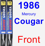 Front Wiper Blade Pack for 1986 Mercury Cougar - Vision Saver