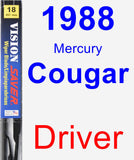 Driver Wiper Blade for 1988 Mercury Cougar - Vision Saver