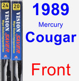 Front Wiper Blade Pack for 1989 Mercury Cougar - Vision Saver