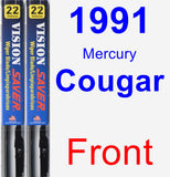 Front Wiper Blade Pack for 1991 Mercury Cougar - Vision Saver