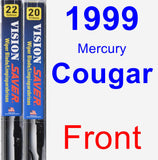 Front Wiper Blade Pack for 1999 Mercury Cougar - Vision Saver