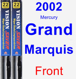 Front Wiper Blade Pack for 2002 Mercury Grand Marquis - Vision Saver