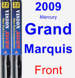 Front Wiper Blade Pack for 2009 Mercury Grand Marquis - Vision Saver