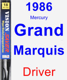 Driver Wiper Blade for 1986 Mercury Grand Marquis - Vision Saver