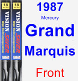 Front Wiper Blade Pack for 1987 Mercury Grand Marquis - Vision Saver