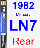 Rear Wiper Blade for 1982 Mercury LN7 - Vision Saver