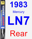 Rear Wiper Blade for 1983 Mercury LN7 - Vision Saver