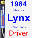 Driver Wiper Blade for 1984 Mercury Lynx - Vision Saver