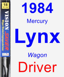 Driver Wiper Blade for 1984 Mercury Lynx - Vision Saver