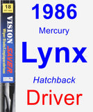 Driver Wiper Blade for 1986 Mercury Lynx - Vision Saver