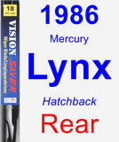 Rear Wiper Blade for 1986 Mercury Lynx - Vision Saver