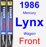 Front Wiper Blade Pack for 1986 Mercury Lynx - Vision Saver