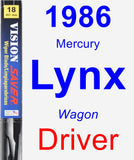 Driver Wiper Blade for 1986 Mercury Lynx - Vision Saver