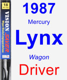 Driver Wiper Blade for 1987 Mercury Lynx - Vision Saver