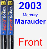 Front Wiper Blade Pack for 2003 Mercury Marauder - Vision Saver