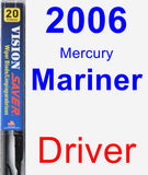 Driver Wiper Blade for 2006 Mercury Mariner - Vision Saver