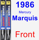 Front Wiper Blade Pack for 1986 Mercury Marquis - Vision Saver