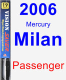 Passenger Wiper Blade for 2006 Mercury Milan - Vision Saver