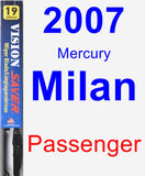 Passenger Wiper Blade for 2007 Mercury Milan - Vision Saver