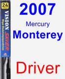 Driver Wiper Blade for 2007 Mercury Monterey - Vision Saver