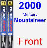 Front Wiper Blade Pack for 2000 Mercury Mountaineer - Vision Saver