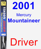 Driver Wiper Blade for 2001 Mercury Mountaineer - Vision Saver