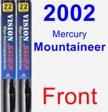 Front Wiper Blade Pack for 2002 Mercury Mountaineer - Vision Saver