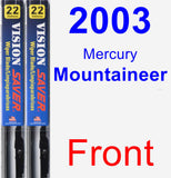 Front Wiper Blade Pack for 2003 Mercury Mountaineer - Vision Saver