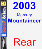 Rear Wiper Blade for 2003 Mercury Mountaineer - Vision Saver