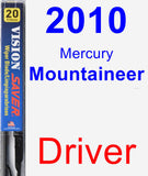 Driver Wiper Blade for 2010 Mercury Mountaineer - Vision Saver