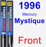 Front Wiper Blade Pack for 1996 Mercury Mystique - Vision Saver