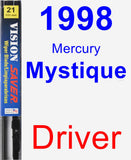 Driver Wiper Blade for 1998 Mercury Mystique - Vision Saver