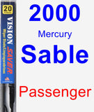 Passenger Wiper Blade for 2000 Mercury Sable - Vision Saver