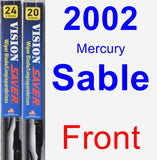 Front Wiper Blade Pack for 2002 Mercury Sable - Vision Saver