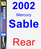 Rear Wiper Blade for 2002 Mercury Sable - Vision Saver