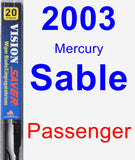 Passenger Wiper Blade for 2003 Mercury Sable - Vision Saver