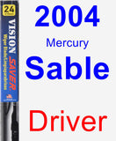 Driver Wiper Blade for 2004 Mercury Sable - Vision Saver