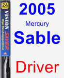 Driver Wiper Blade for 2005 Mercury Sable - Vision Saver