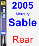 Rear Wiper Blade for 2005 Mercury Sable - Vision Saver