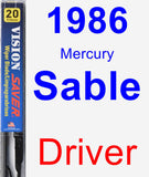 Driver Wiper Blade for 1986 Mercury Sable - Vision Saver