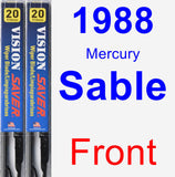 Front Wiper Blade Pack for 1988 Mercury Sable - Vision Saver