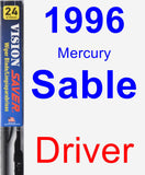 Driver Wiper Blade for 1996 Mercury Sable - Vision Saver