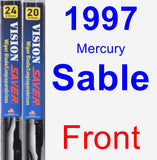 Front Wiper Blade Pack for 1997 Mercury Sable - Vision Saver