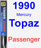 Passenger Wiper Blade for 1990 Mercury Topaz - Vision Saver