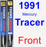 Front Wiper Blade Pack for 1991 Mercury Tracer - Vision Saver