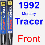 Front Wiper Blade Pack for 1992 Mercury Tracer - Vision Saver