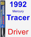 Driver Wiper Blade for 1992 Mercury Tracer - Vision Saver